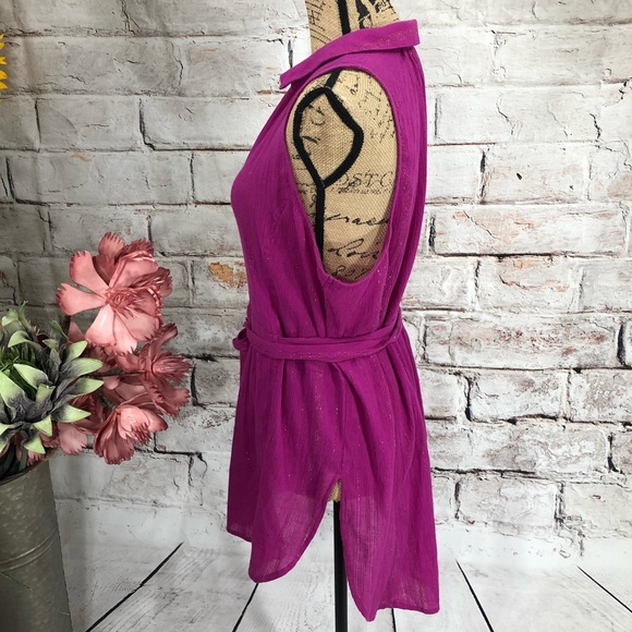 Anthropologie-Maeve-Marana Metallic Tunic Top - Picture 5 of 8